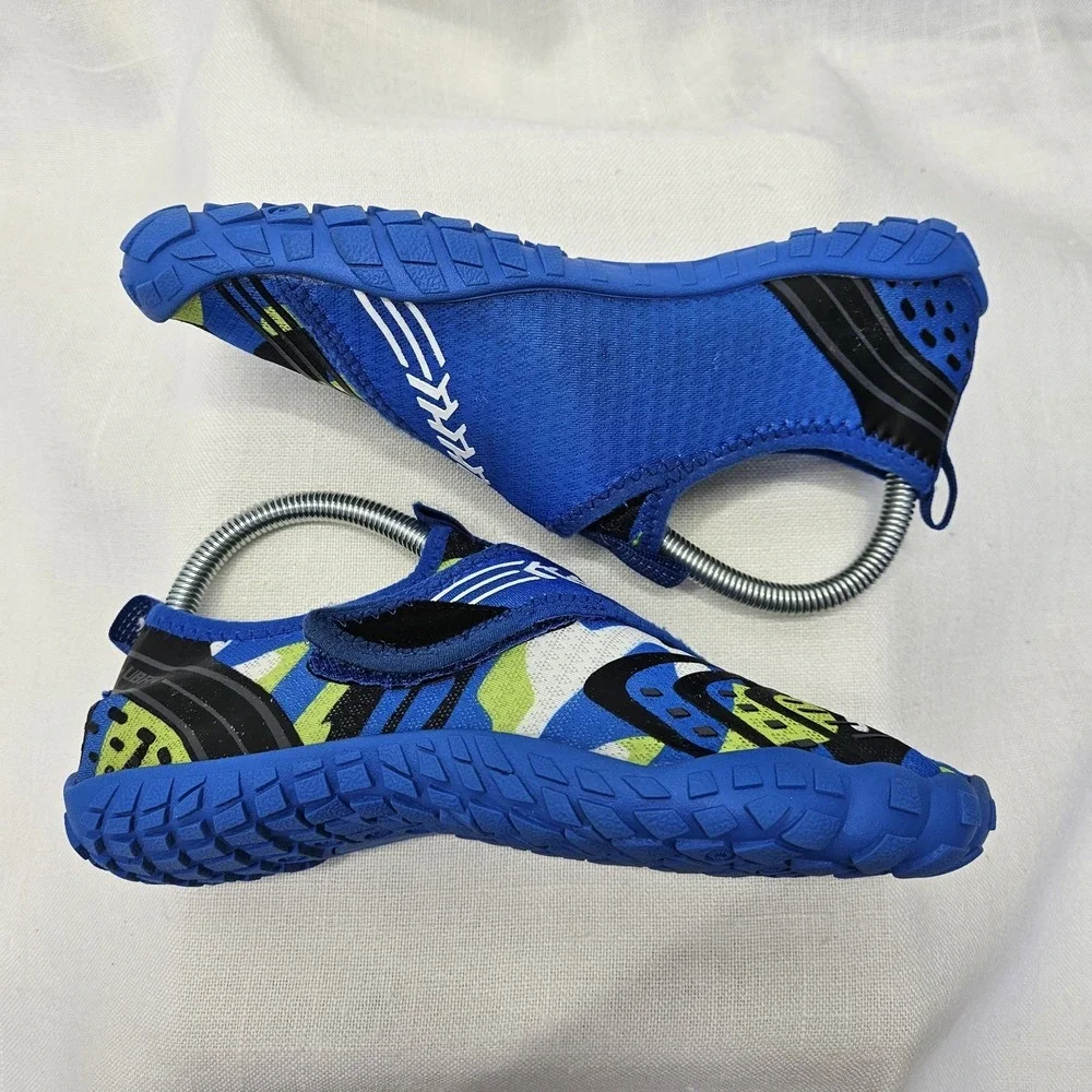 UBFEN Water Shoes Kids Sz 3 35 Blue Camo Aqua Socks Beach Pool Swim Barefoot